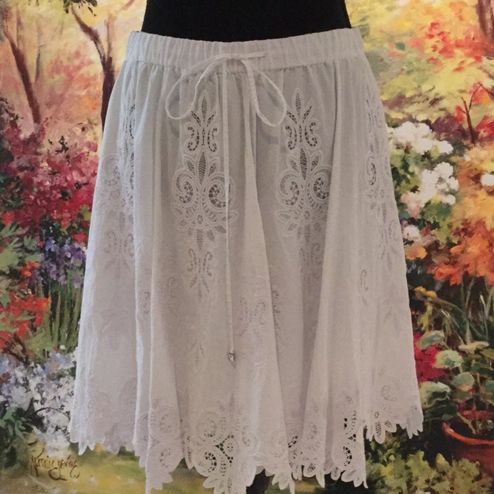 Ralph Lauren Black Label cotton & lace skirt